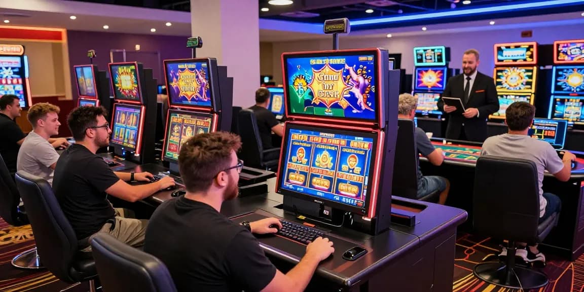 Exciting players at credit card casinos enjoying various games and vibrant atmosphere.