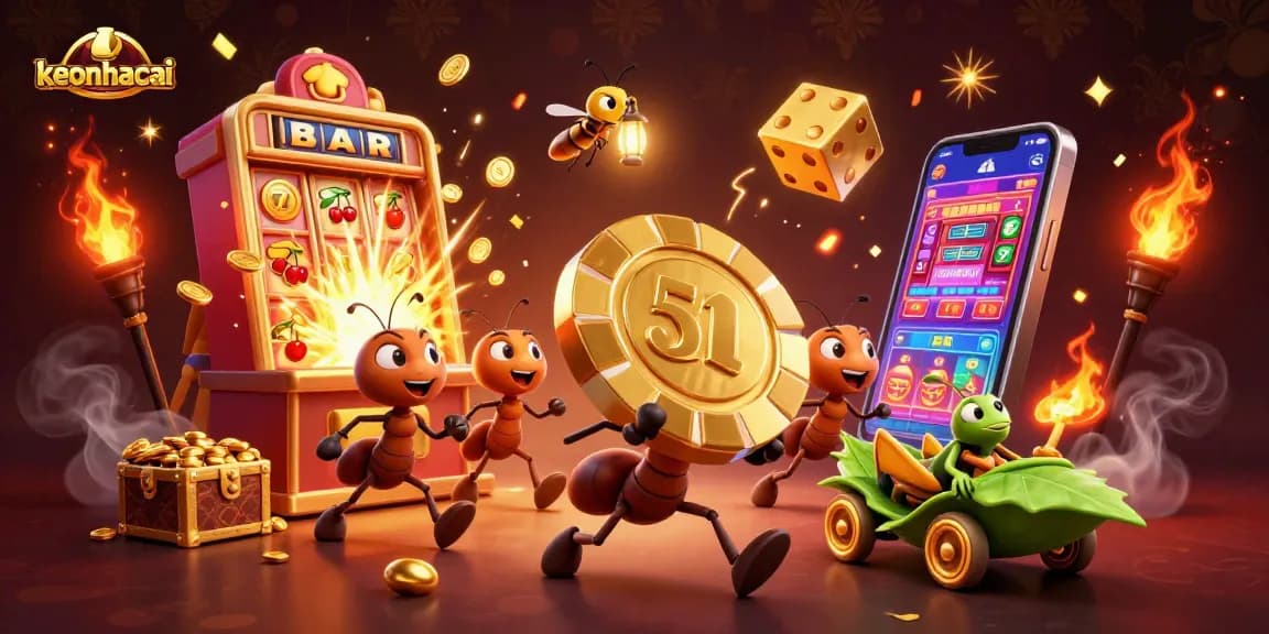 Experience thrilling bets with keonhacai in a vibrant 3D casino heist illustration