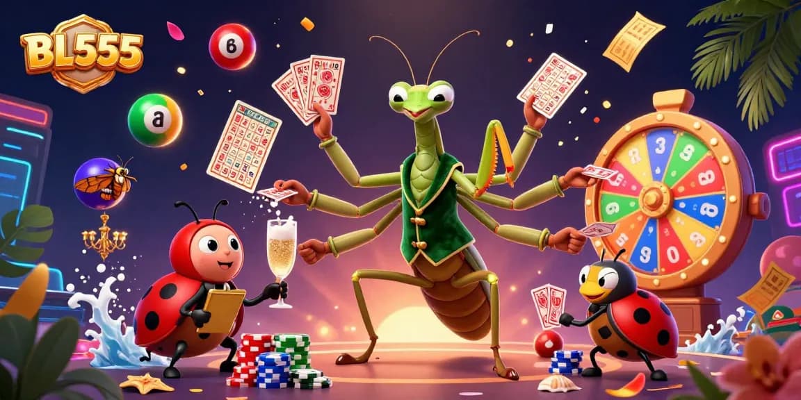 Engage with BL555's thrilling online casino experience featuring lively characters and dynamic game elements.