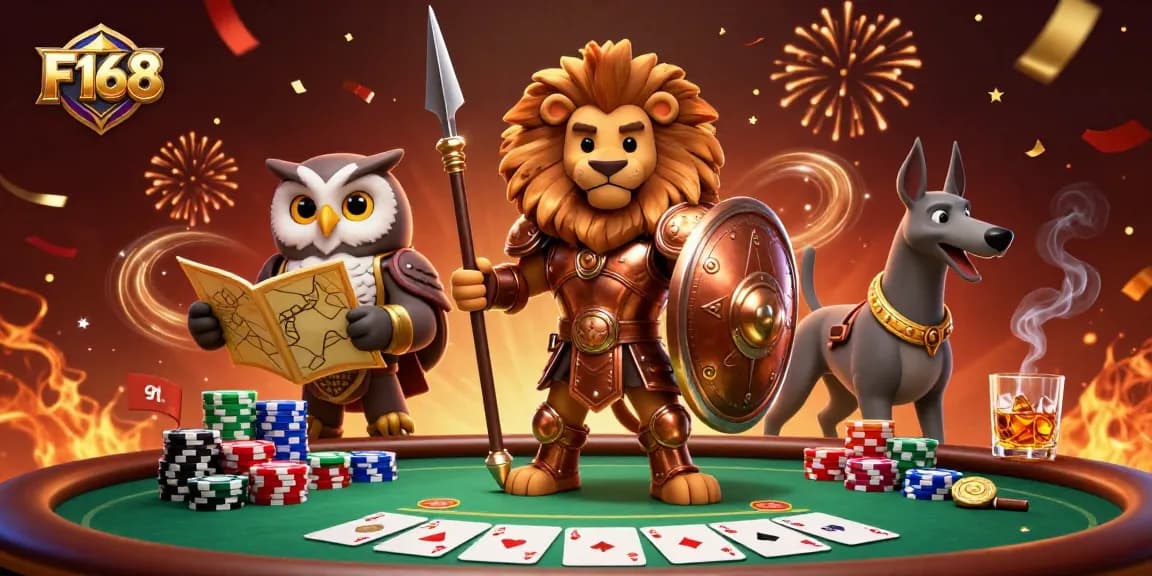 Bet big on F168 as the Spartan lion leads the charge in a thrilling casino showdown.