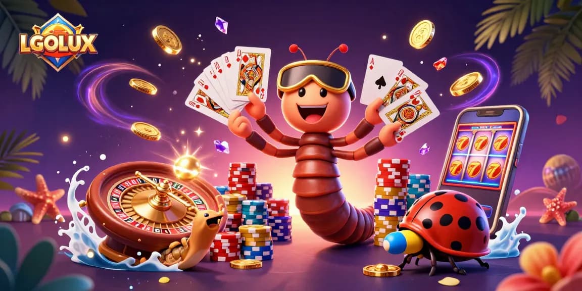 Spin the reels and win big with LGOLUX's exciting slot games featuring vibrant characters and rich casino elements.