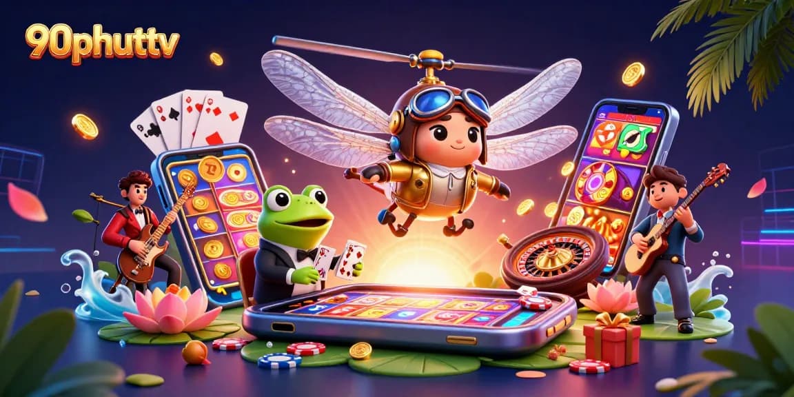 Experience thrilling gameplay at 90phuttv with vibrant casino elements and engaging characters.