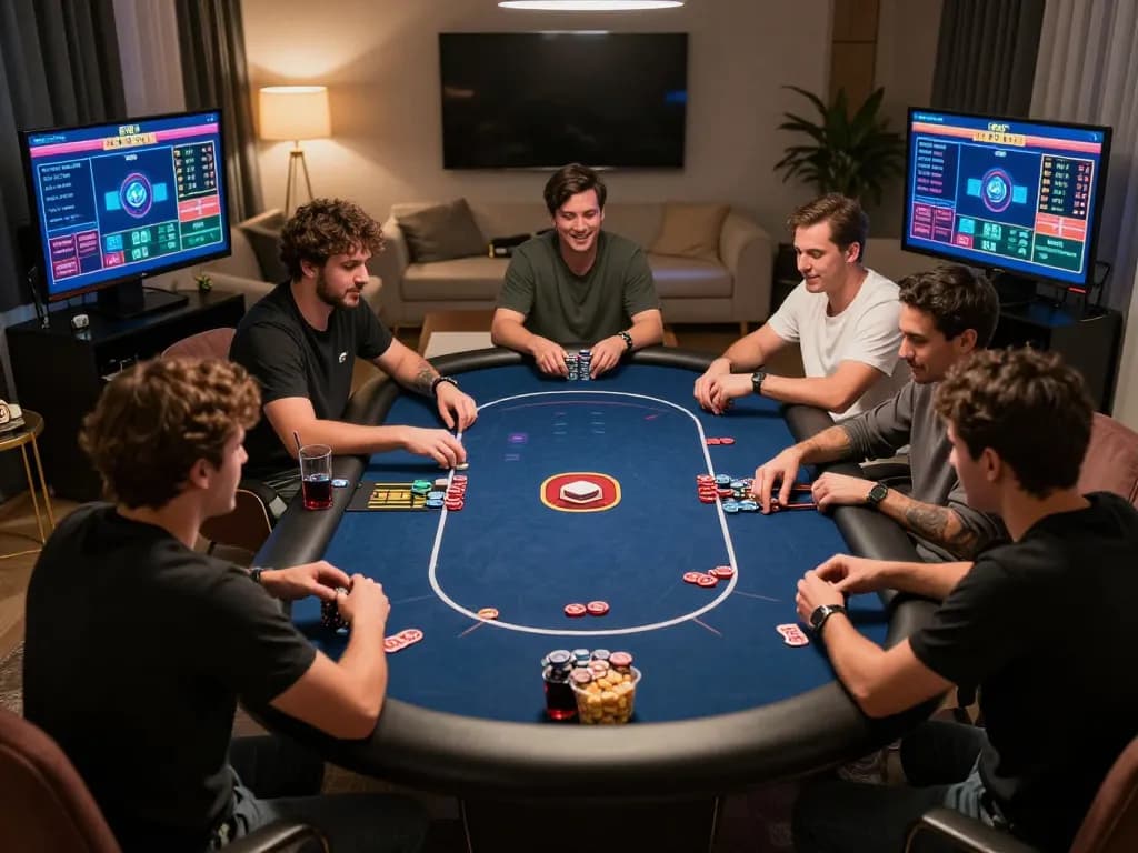Players engaged in a dynamic online gaming session at taixiuonlinego enjoying interactive poker.
