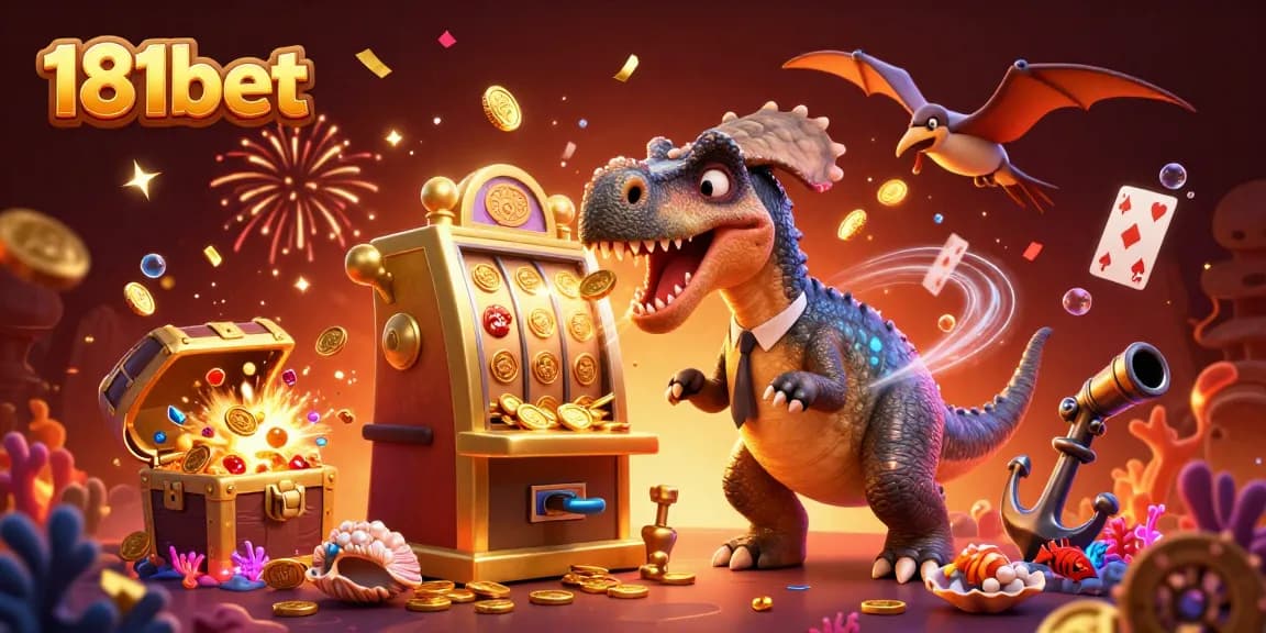Experience jackpot excitement at 181bet featuring dynamic characters and vibrant casino elements.