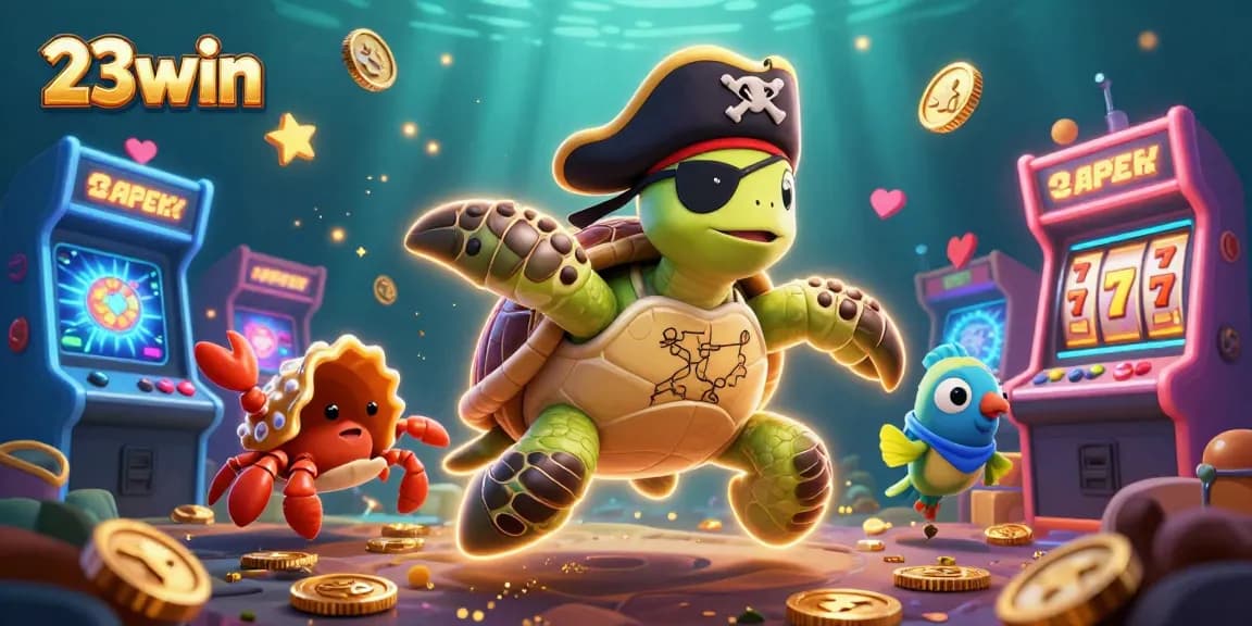 Players discover engaging games at 23win featuring colorful 3D illustrations and casino elements.