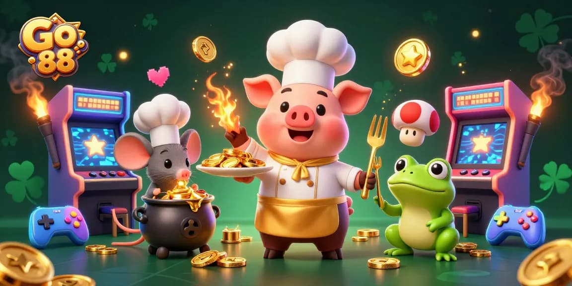 Engage with Go 88’s thrilling world of casino gaming and vibrant characters in a dynamic 3D illustration.