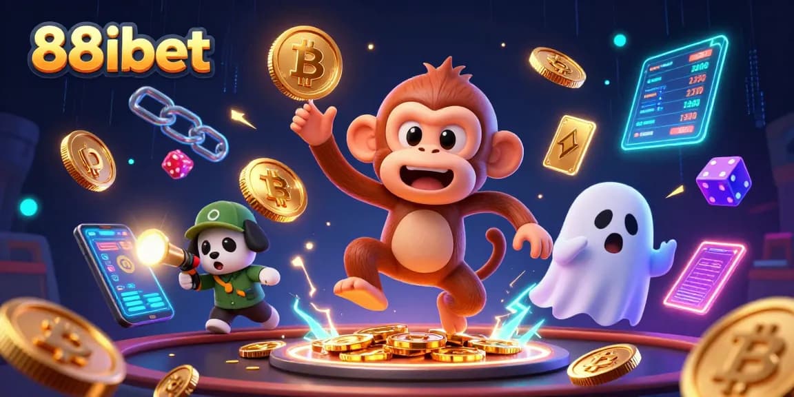 Engage with thrilling 88ibet casino adventures as ghostly characters juggle fortunes amid neon glow.