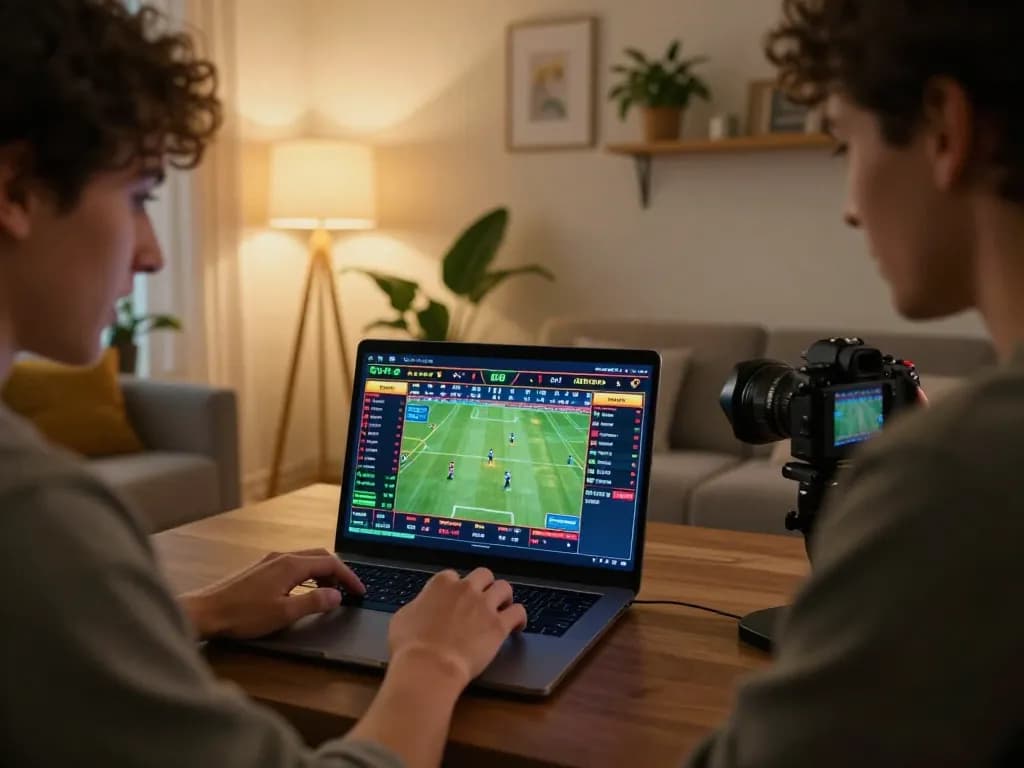 Person engaging in sports betting via dagago online platform, showcasing live odds and strategy