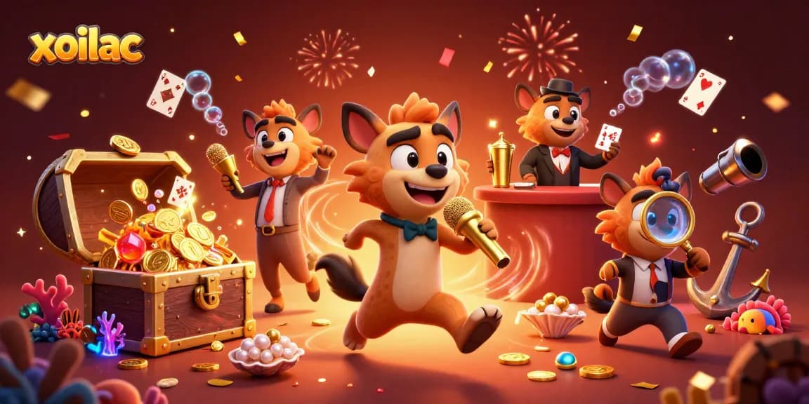 Experience the thrill of casino fun with xoilac hyenas in a packed comedy club scene.