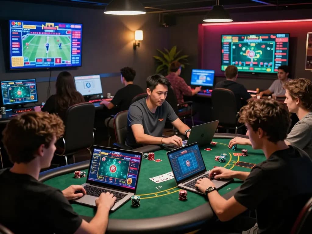 Players enjoying sc88 blackjack online with vibrant screens showing game graphics and odds.