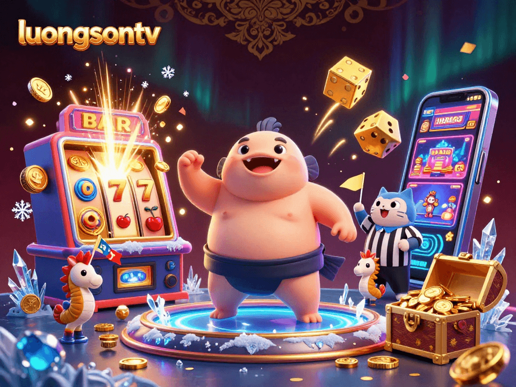Experience thrilling live sports betting action on luongsontv with vibrant 3D illustration.
