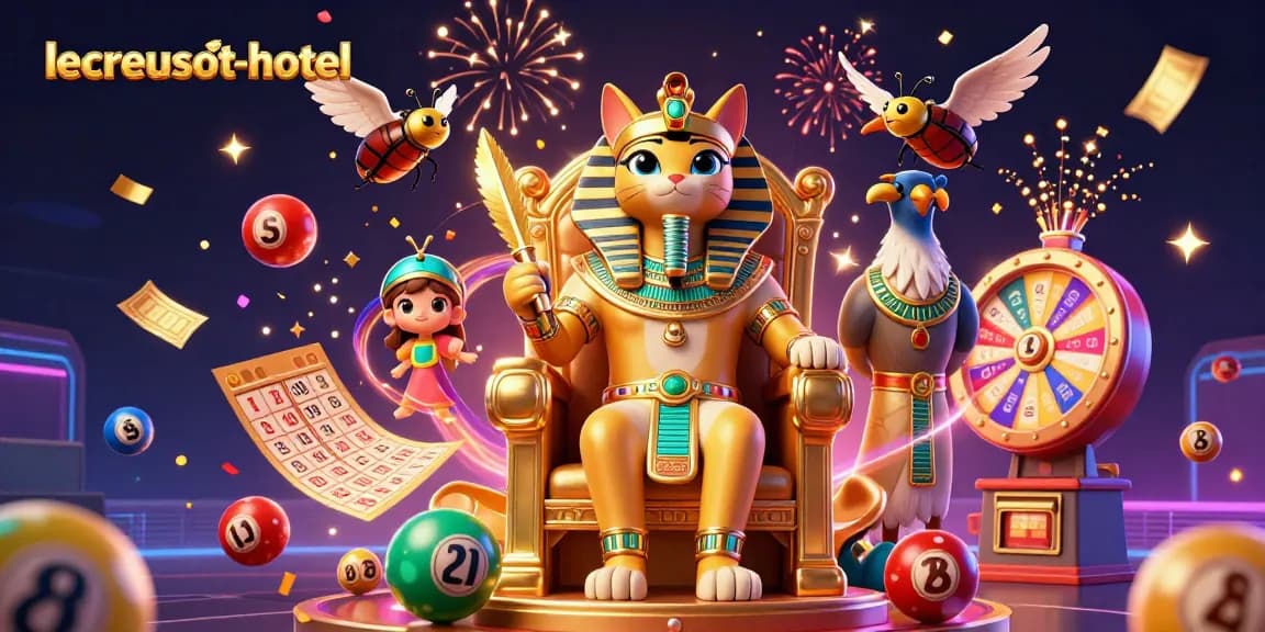 Engage with lecreusot-hotel's thrilling lottery scene featuring vibrant elements and immersive characters.