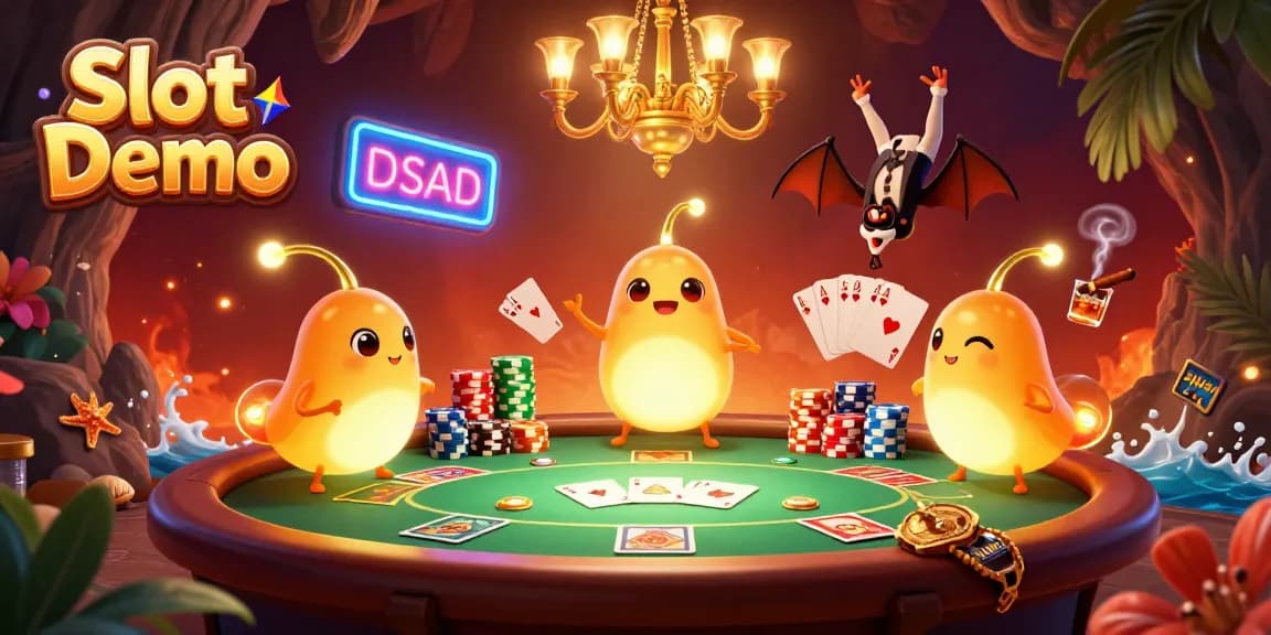 Engage with thrilling Slot Demo games in a vibrant casino atmosphere illuminated by glowing characters.