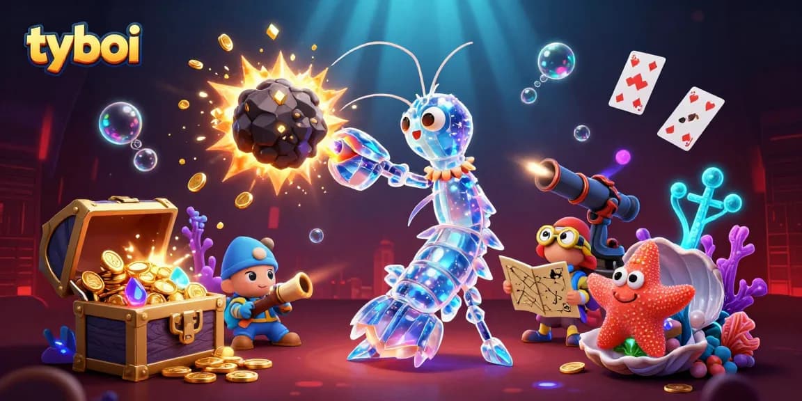 Engage with tyboi games in an ultra-detailed 3D universe of galactic excitement and winning treasures.