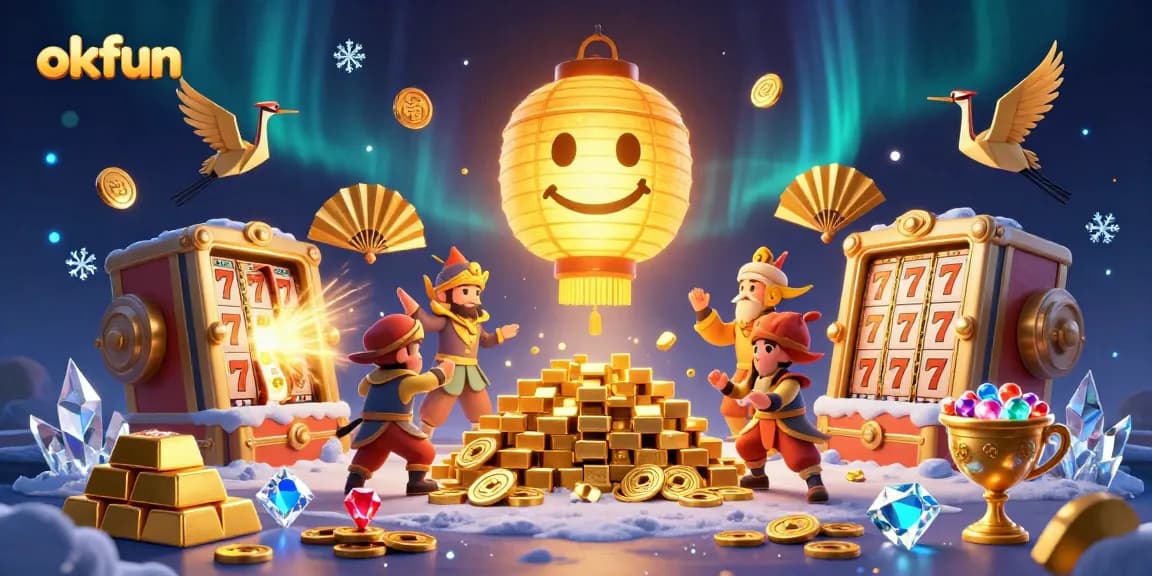 Engage with okfun's thrilling casino experience featuring vibrant slot games and lucky symbols in a magical atmosphere.