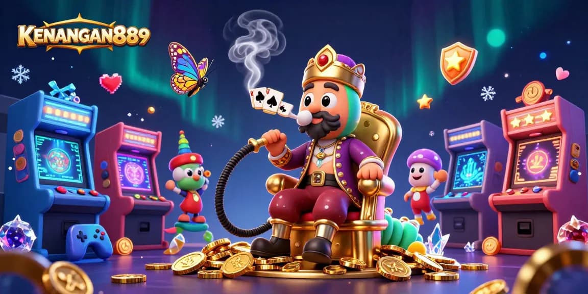 Experience the thrill at KENANGAN889 with vibrant games in a captivating 3D illustration.