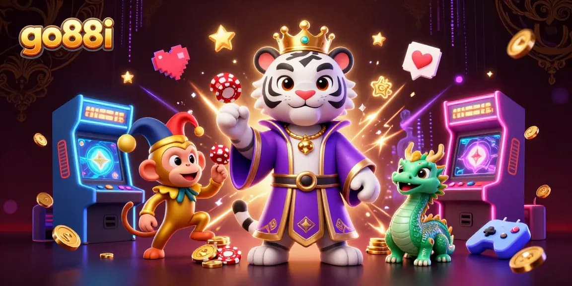 Engage with go88i's thrilling gaming ecosystem, featuring dynamic characters and casino elements.