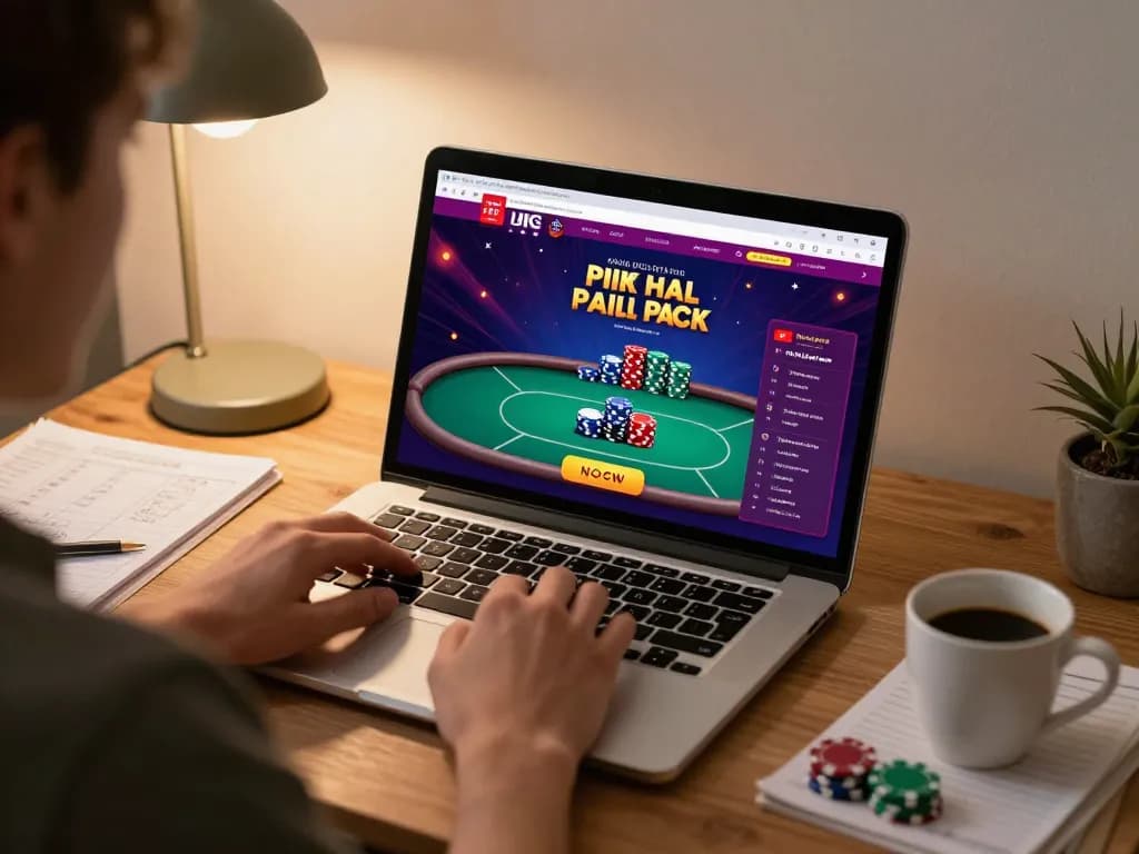 Engaging poker gameplay on trang chủ alo8 through a cozy home setup with chips stacked