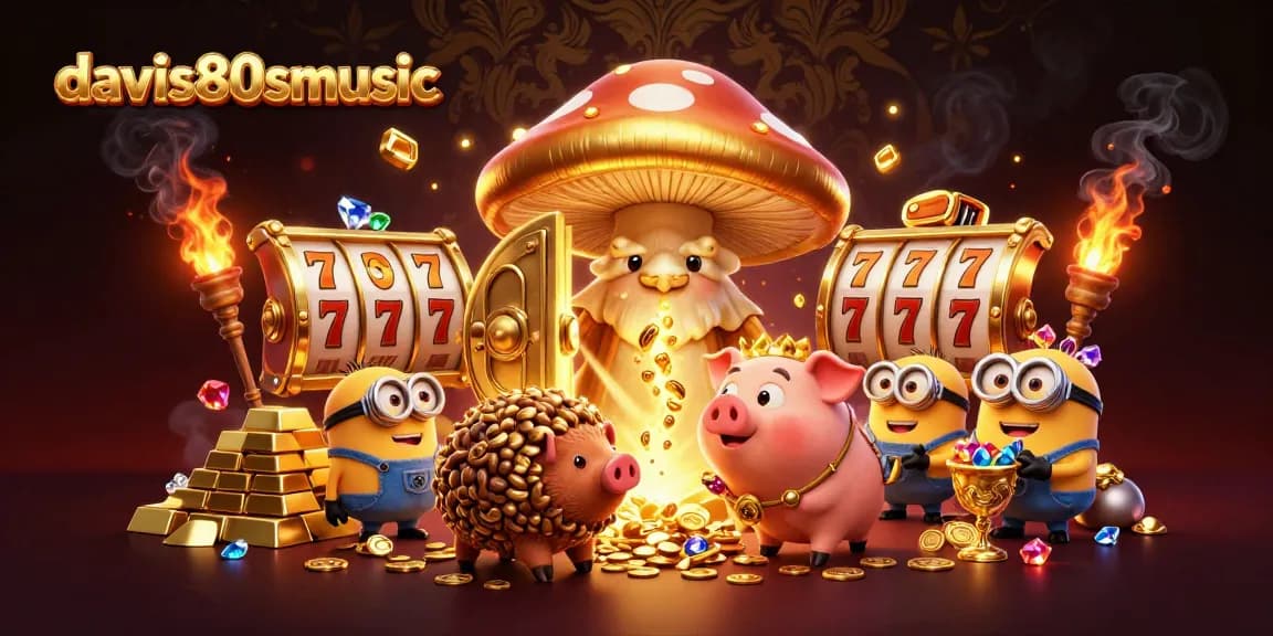 Join the excitement at davis80smusic with a golden mushroom wizard and treasure-filled slot scene.