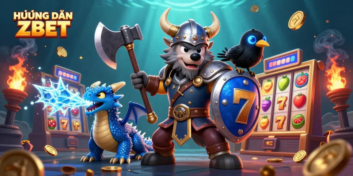 Engage with HƯỚNG DẪN ZBET by exploring vibrant slot machines and dynamic characters in this rich casino scene.