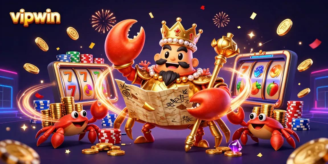 Experience thrilling jackpots and gaming excitement at vipwin with vibrant casino imagery and golden treasures.
