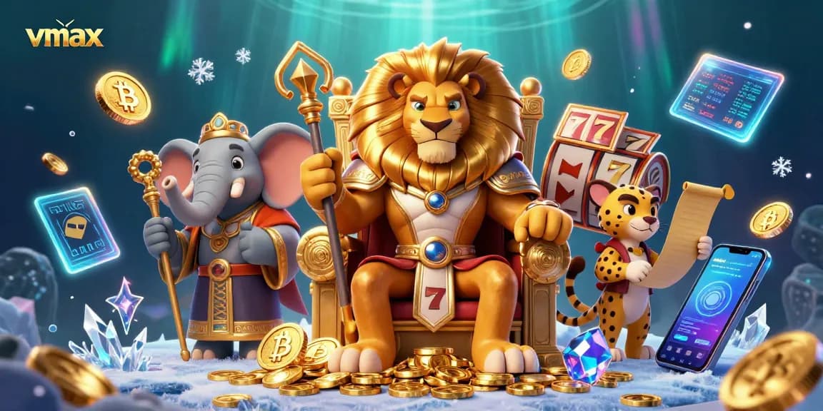 Experience exhilarating gaming action with vmax as the regal lion and his allies explore thrilling slots and jackpots.