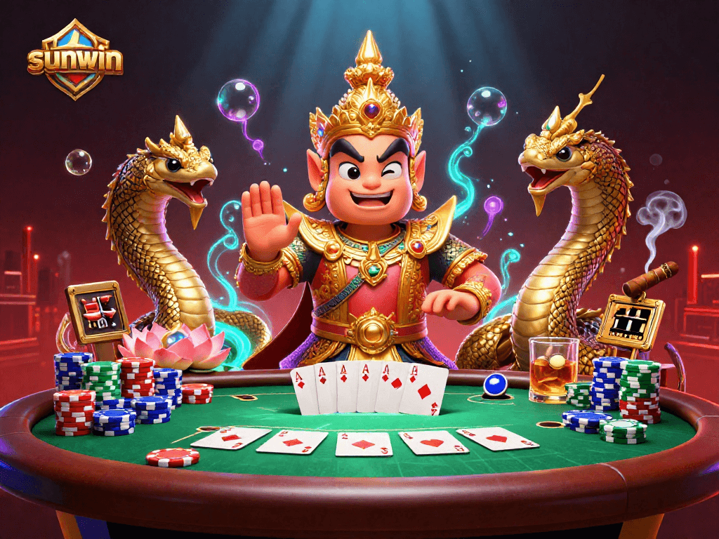Sunwin's feature-rich gambling environment showcases thrilling poker action with vibrant visuals.