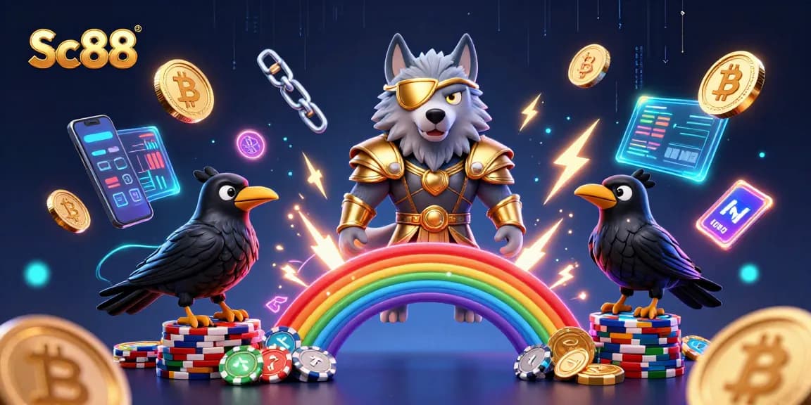 Engage in the thrilling world of Sc 88, where a Norse wolf and ravens guard the bridge of casino excitement.