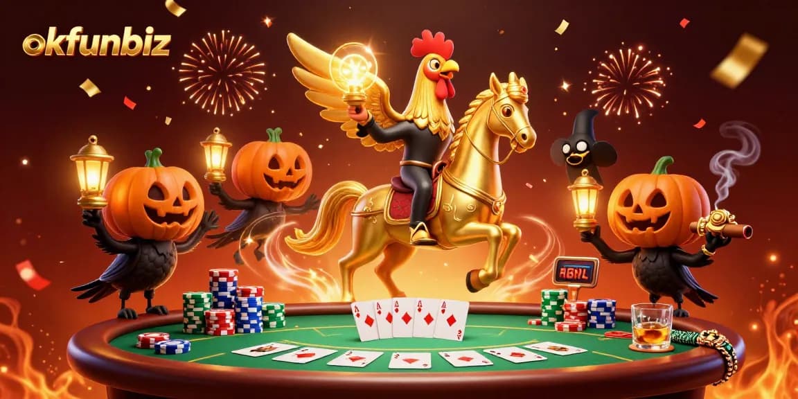 Engage with exciting poker action at okfunbiz casino featuring vibrant characters and rich gameplay.