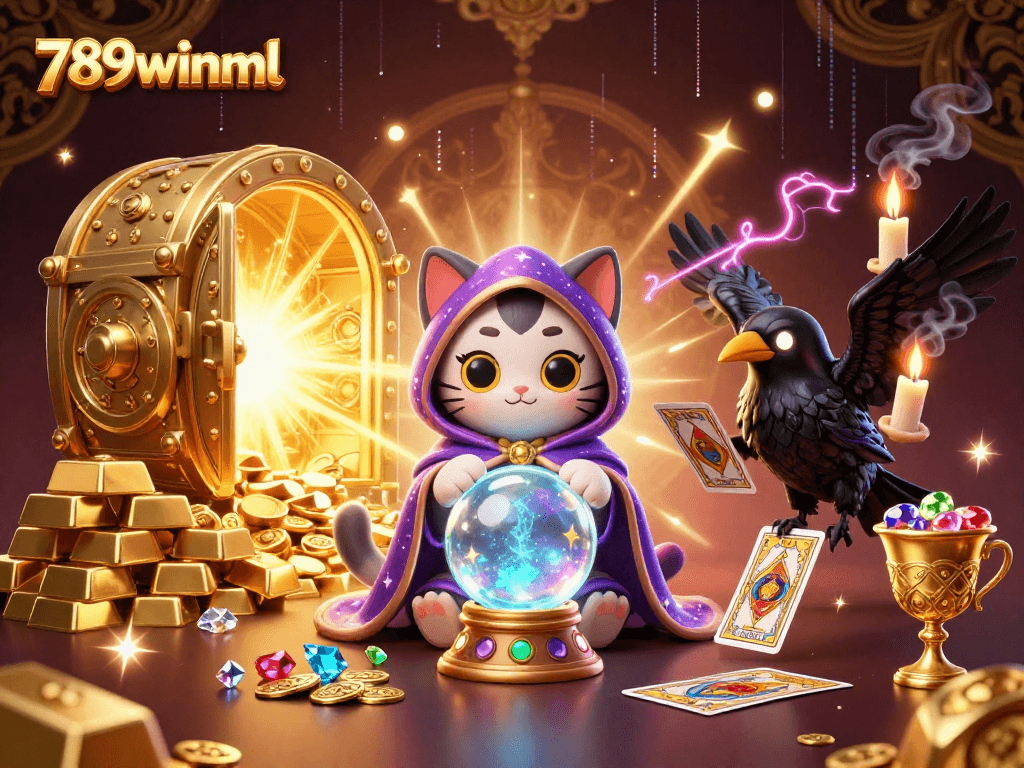 Experience thrilling wins with 789winml in a vibrant casino scene full of treasure and mystique.