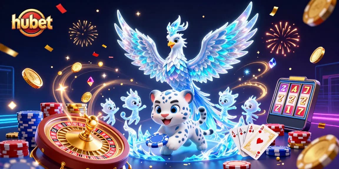 Experience hubet's thrilling gameplay with a dazzling illustration of casino adventures.
