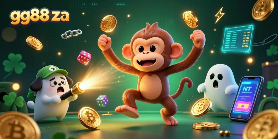 Engage in thrilling gaming with gg88 za in a vibrant haunted casino scene filled with cryptos.
