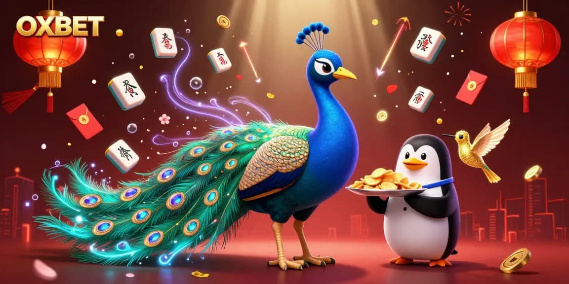 Experience the dynamic casino atmosphere of OXBET with vibrant characters and festive elements.