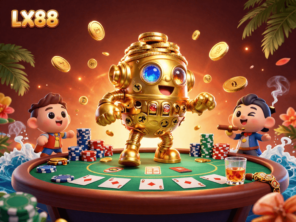 Experience thrilling gaming adventures at LX88's interactive casino featuring vibrant characters and dynamic elements.