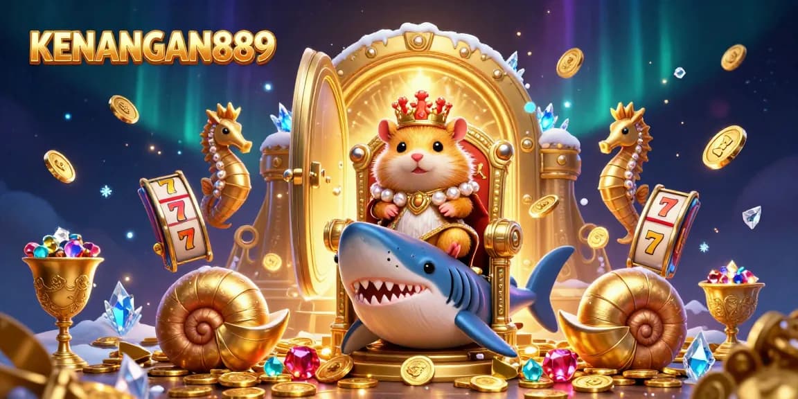 Experience thrilling gameplay with KENANGAN889's enchanting golden hamster king and dazzling treasures!