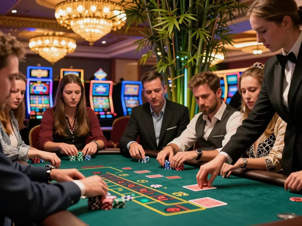 Engaged players at UK88 com baccarat table showcasing strategy and anticipation in high-stakes gaming.