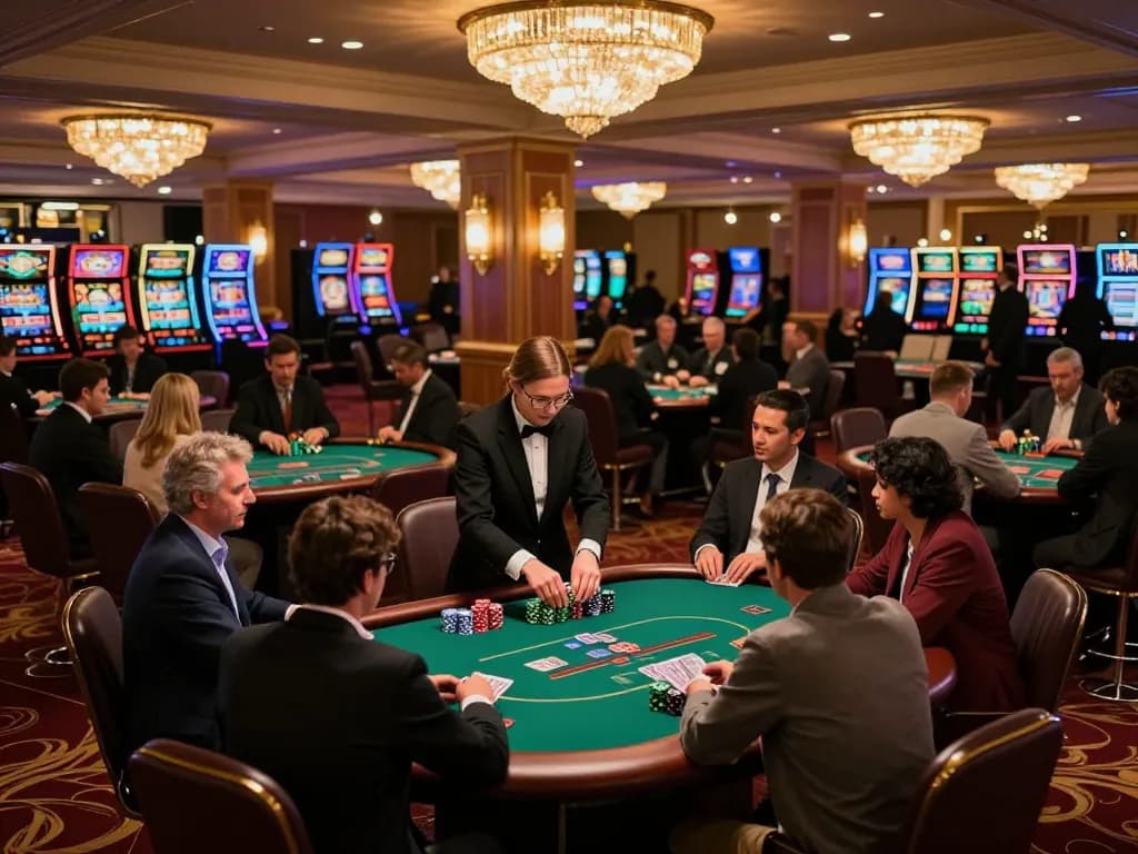 Players enjoying poker games at the god55 casino with vibrant atmosphere and professional dealers.