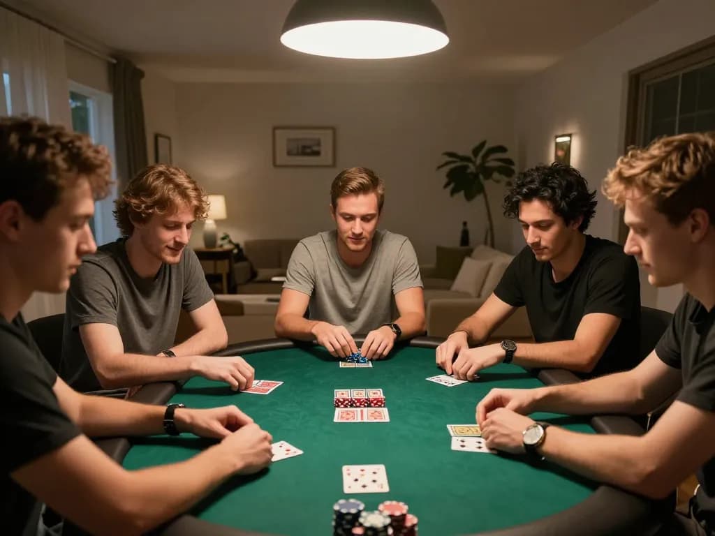 Engaged players at home poker night showcasing strategies at Casino MB66