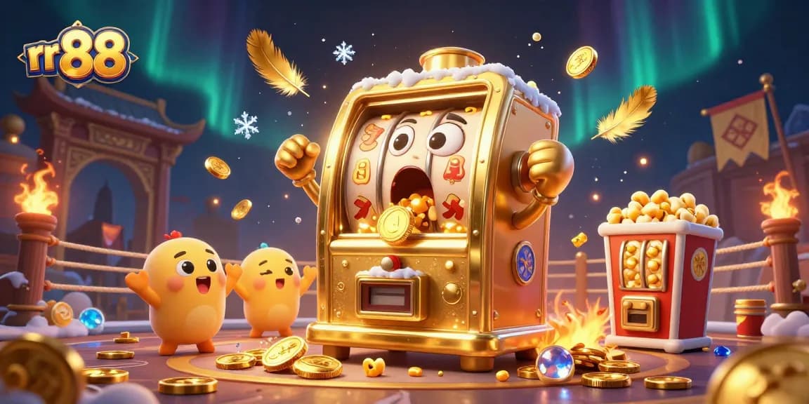 Experience thrilling wins at rr 88 with a vibrant 3D slot machine jackpot celebration.