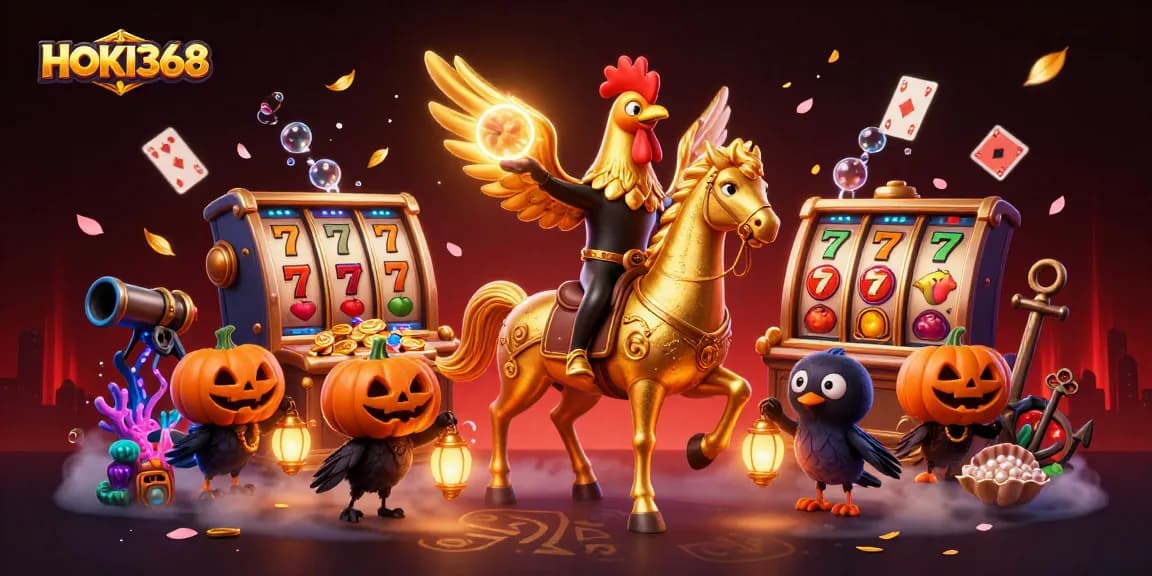 Join HOKI368 for thrilling slot adventures in a surreal midnight casino