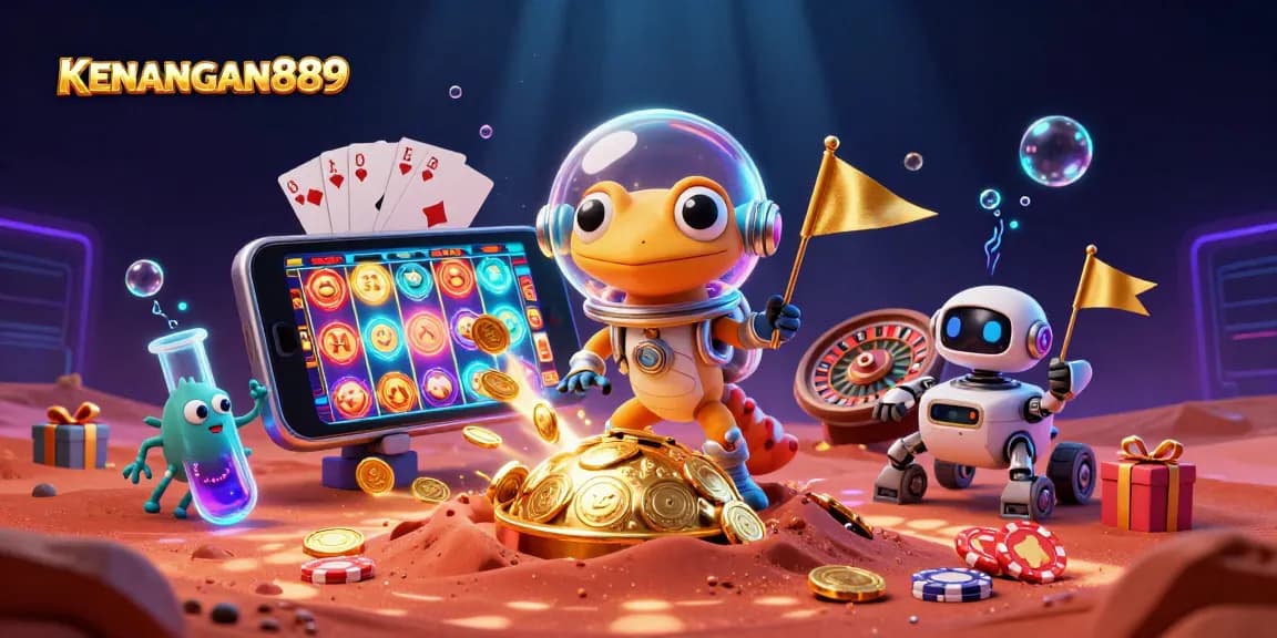 Experience slots at KENANGAN889 with vibrant 3D visuals and dynamic gaming elements.