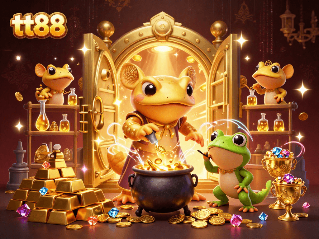 Experience the thrilling world of tt88 as a giant alchemist transforms base metals into gold.
