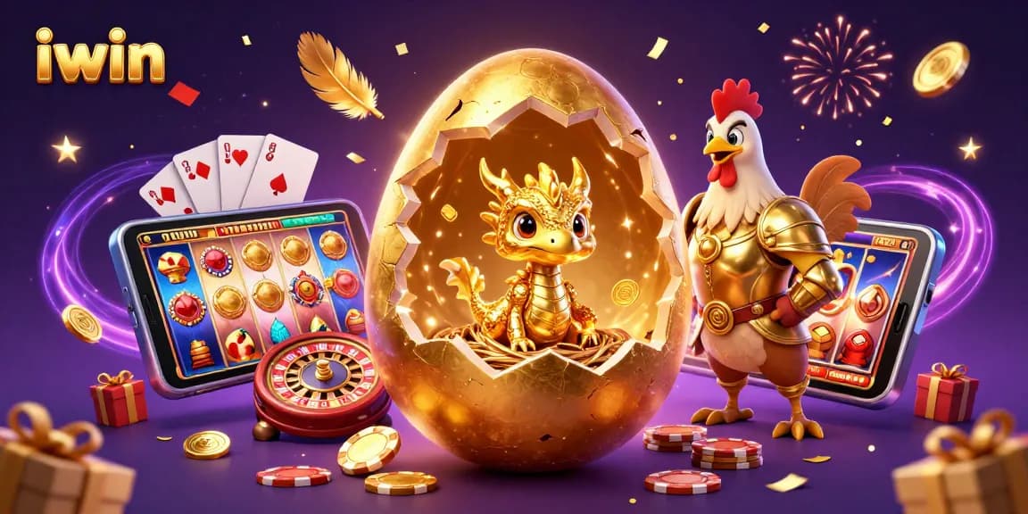 iwin your way to fortune with a golden dragon emerging amidst casino excitement