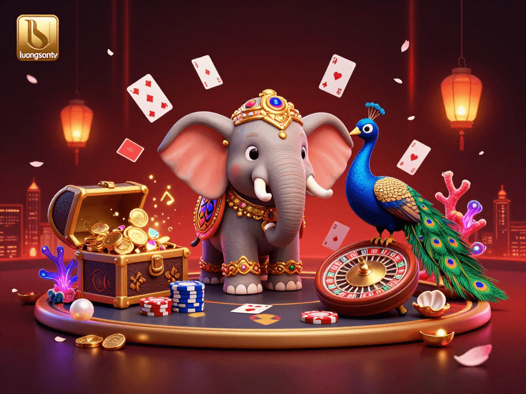 Experience exhilarating gaming action with luongsontv in a vibrant casino scene filled with dynamic elements.