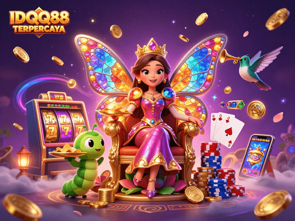 Experience the excitement of IDQQ88 TERPERCAYA with vibrant visuals of online casino gaming.