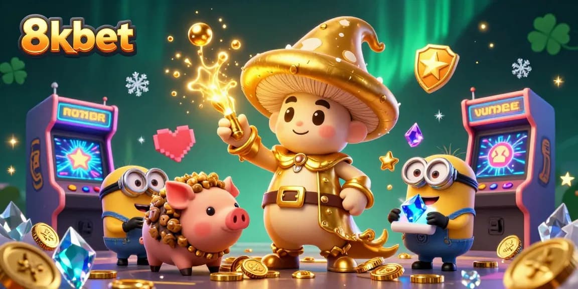 Experience thrilling gameplay with 8xbet's exciting 3D casino wizard as you explore treasure-filled adventures.