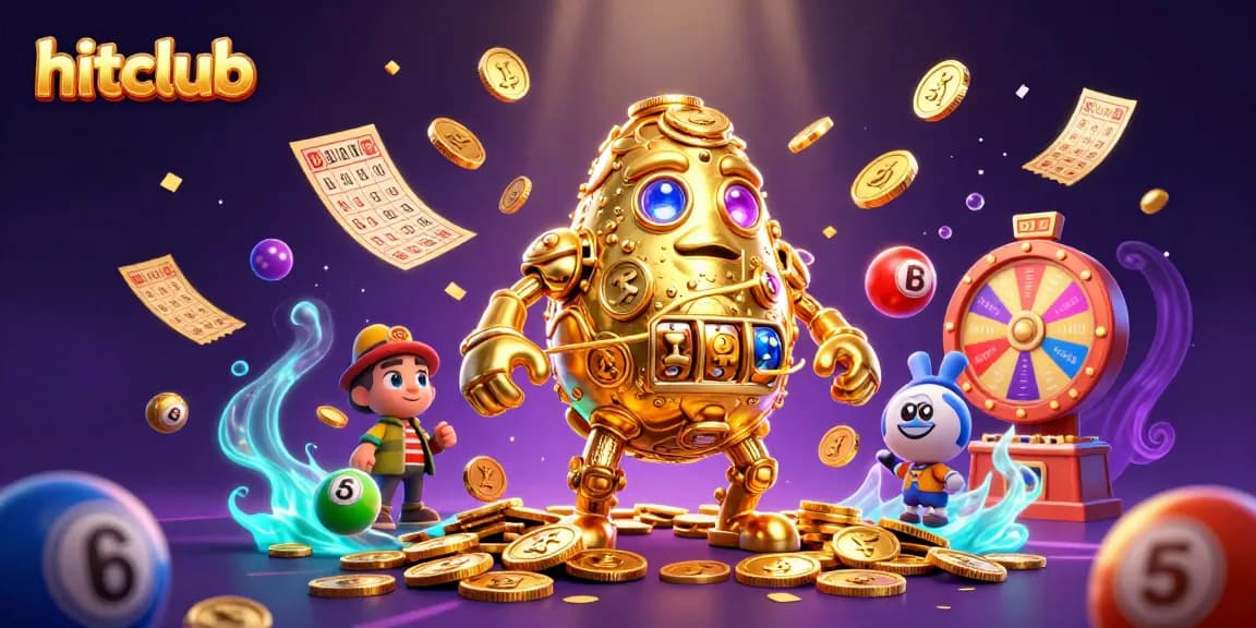 Experience thrilling gameplay at hitclub with vibrant 3D casino illustrations featuring a golden golem.