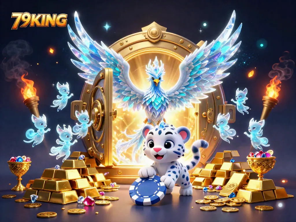 Experience thrilling wins with 79KING's enchanting casino scene featuring captivating ice characters.