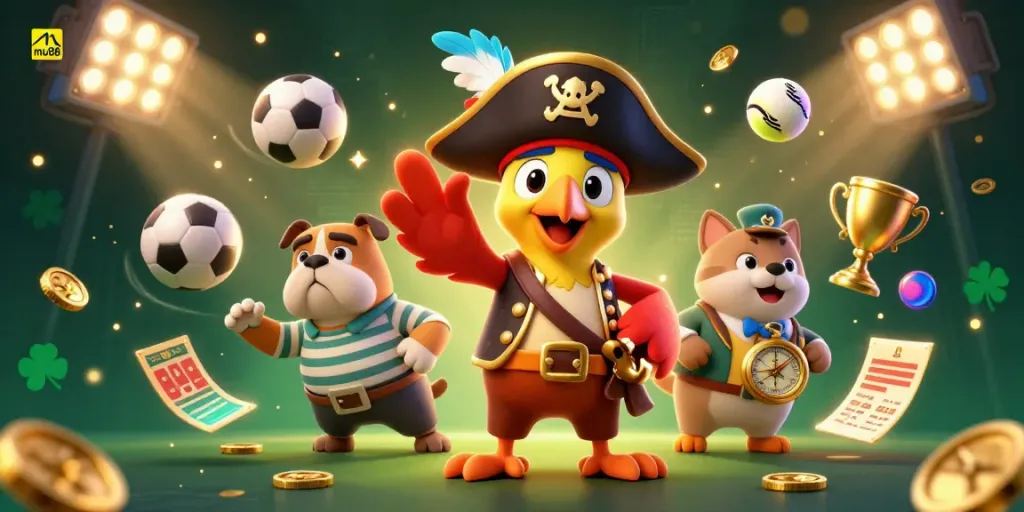 Experience thrilling gameplay with mu88 in this vibrant 3D casino scene, showcasing interactive characters and animated betting elements.