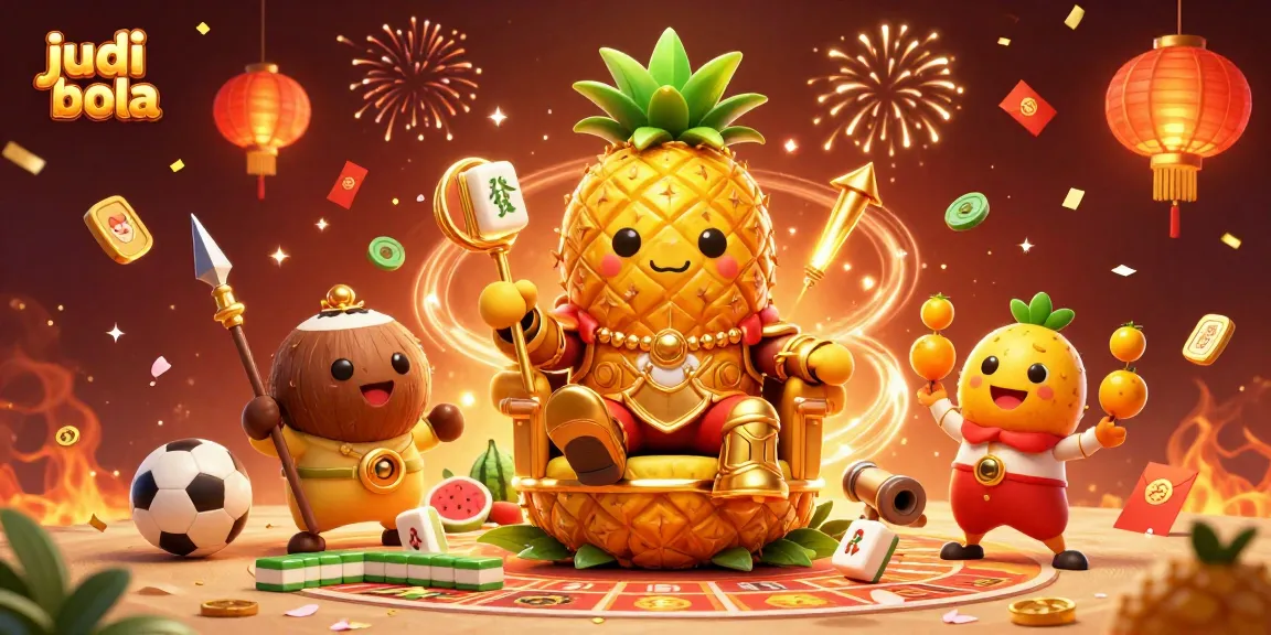 Engage with judi bola action as the pineapple king leads a vibrant beach casino scene.